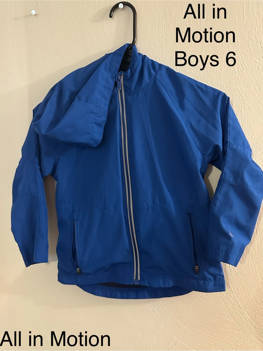 all in motion Boys Blue Lightweight Raincoat with Hood
